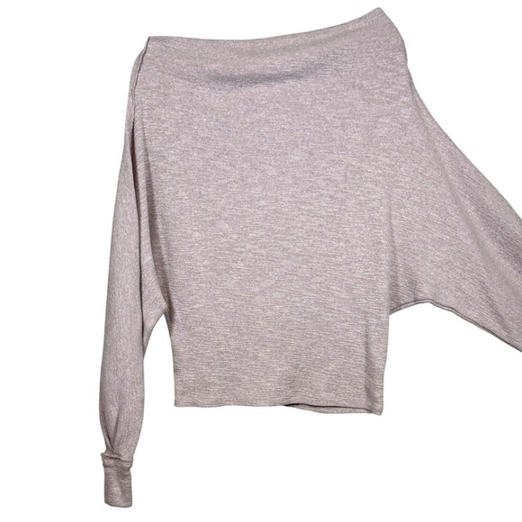 FREE PEOPLE We The Free Valencia Off The Shoulder Top Purple Ribbed Knit Size XS - Picture 6 of 8